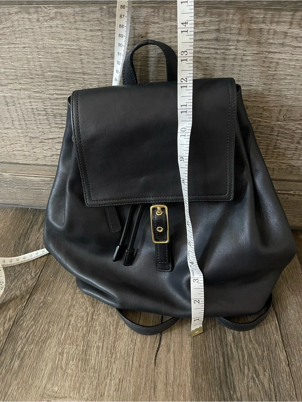 Coach Legacy Black Leather Backpack - Vintage Minimalist Daypack Bag